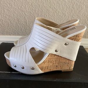 New INC white wedge size 6 #spring#summer